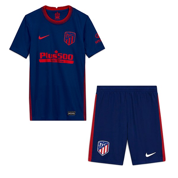 Trikot Atletico Madrid Auswarts Kinder 2020-21 Blau Fussballtrikots Günstig